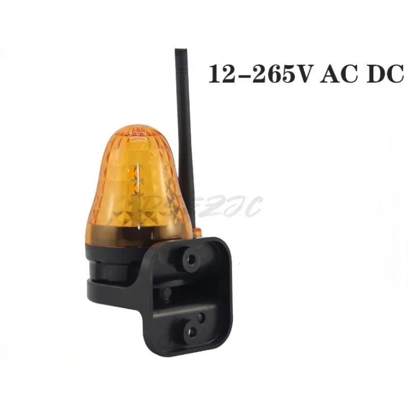 LED sinal de alarme piscando luz para porta da garagem, obturador do rolo, DC ampla tensão, 12-265V