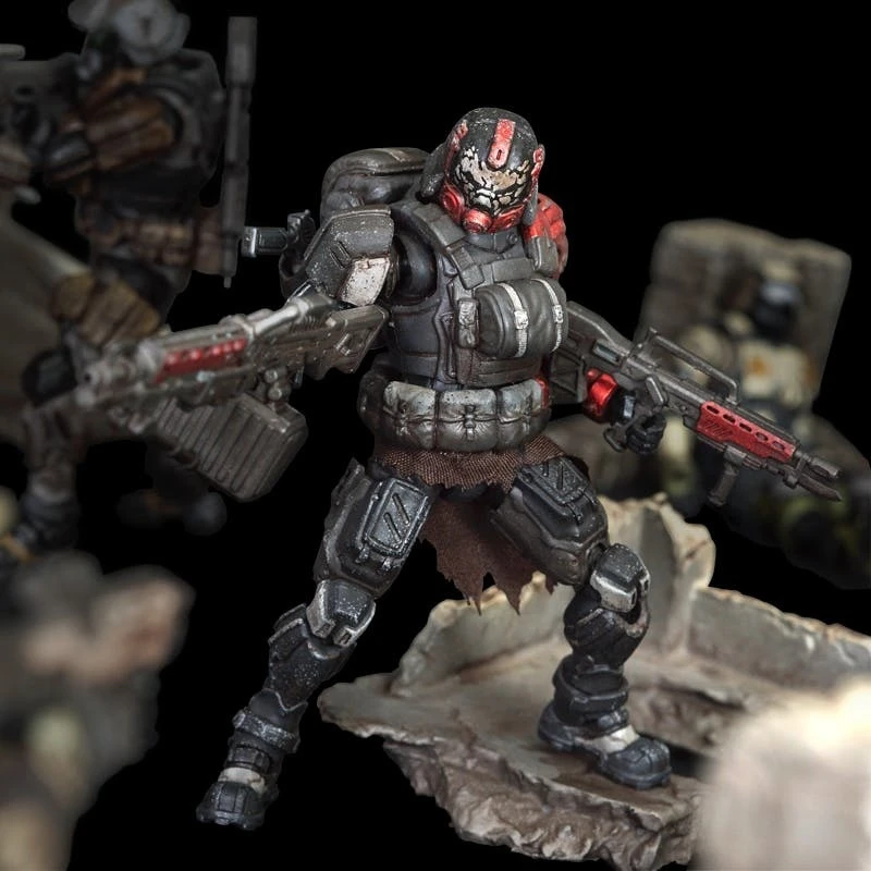 Acid Rain War FAV-A77 Omanga Black Sand Force Gotlett 1/18 3.75 Inch Finished Action Figure Military Model Collection