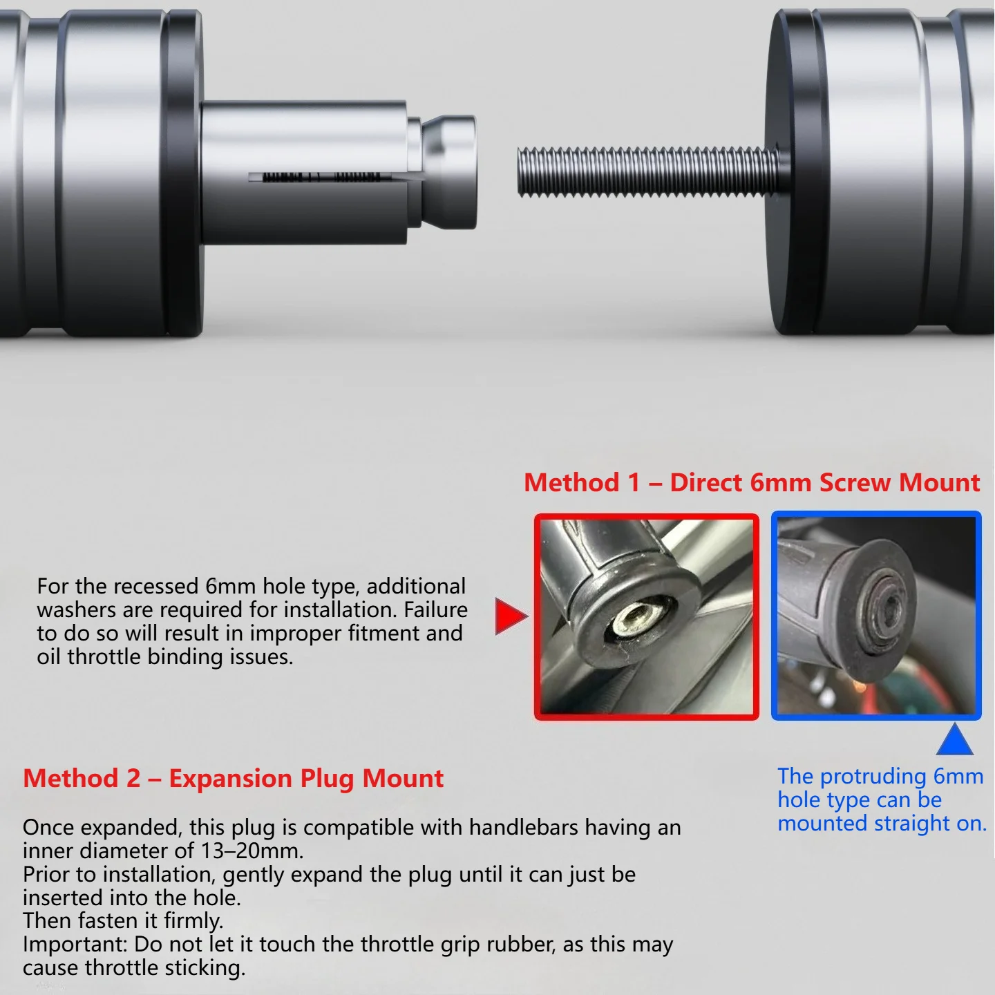 Spirit Beast Stainless Steel Heavy Handlebar End Weights Universal Fit for Motorcycle electric vehicle Expansion Bar End Plugs view 4