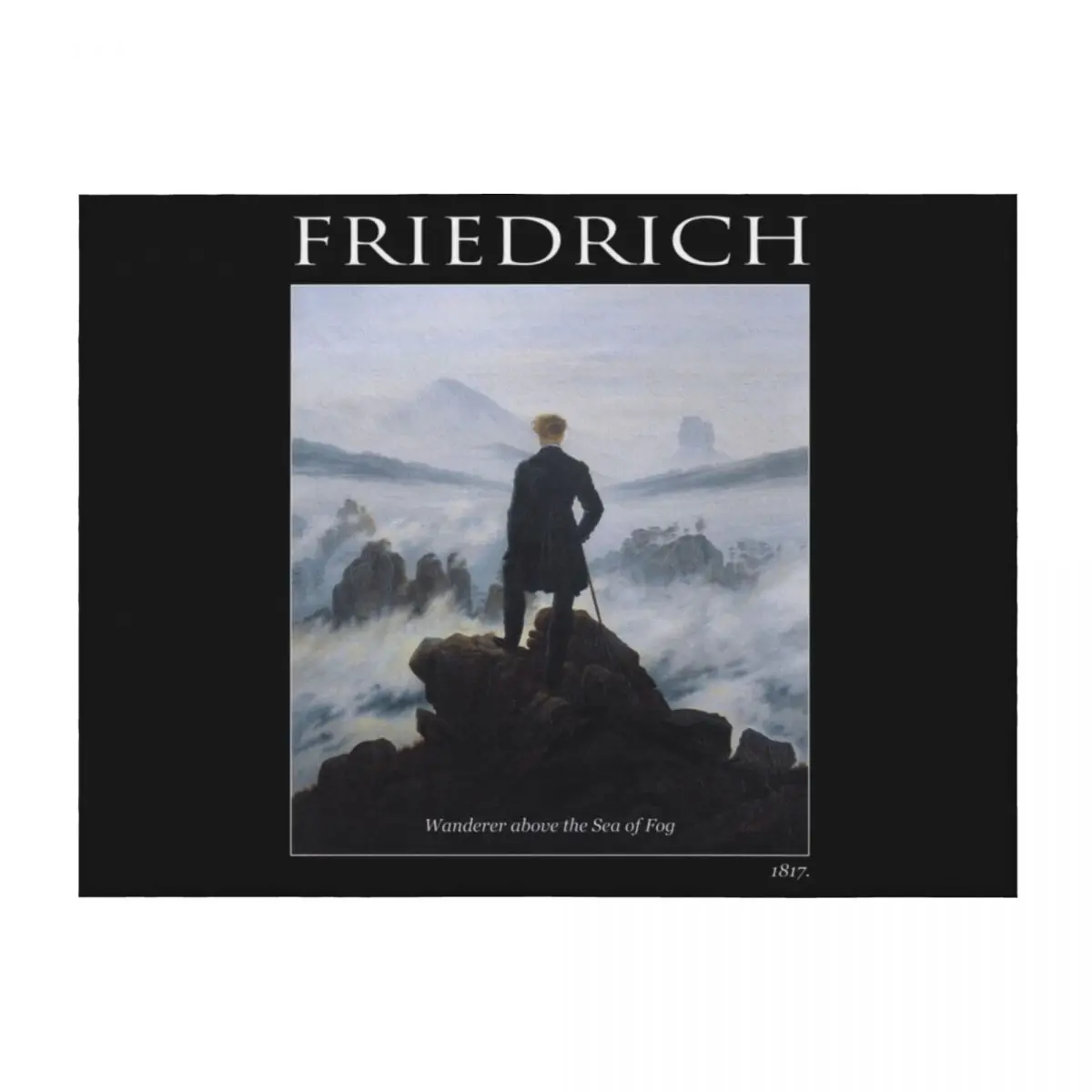 

Wanderer above the Sea of Fog (Caspar David Friedrich) Throw Blanket Soft Plaid Luxury St Luxury Thicken Furrys Blankets