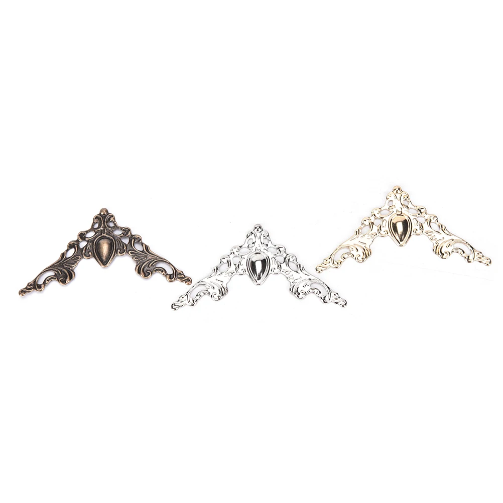 12 szt. Ochraniacz na narożnik na książkę metalowe pudełko książki do albumu narożnik ozdobny ochraniacz okładka na antyczne biżuteria z mosiądzu pudełko