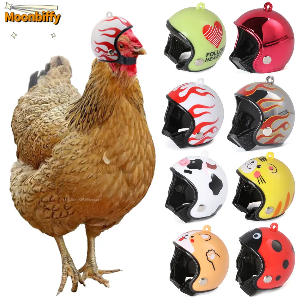 1 PCS Chicken Cap Toy Chicken Helmet Small Pet Hard Hat Bird Duck Quail Hat Headgear Pet Chicken Helmet Bird Helmet Pet Supplies