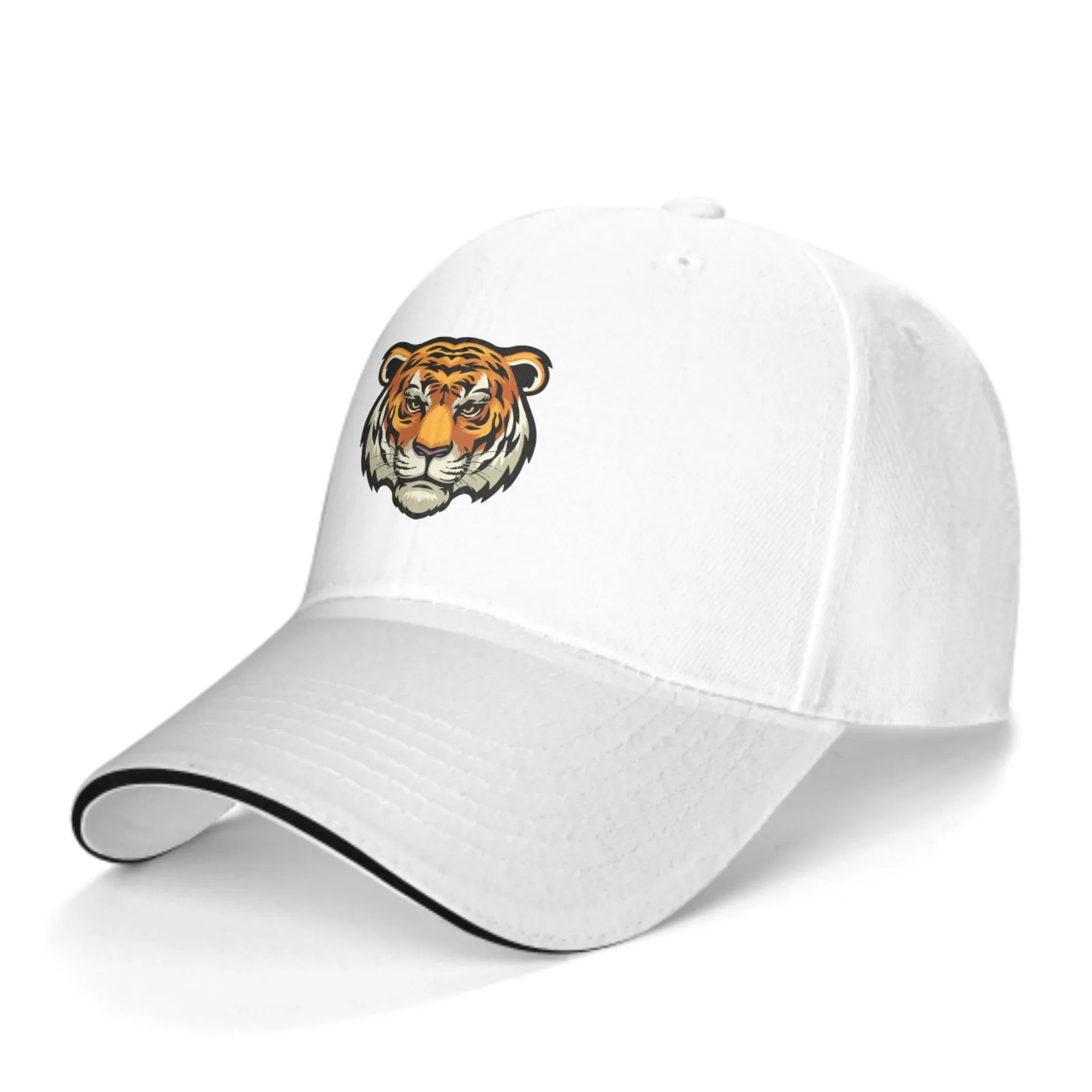 Classic Unisex Tiger Hat Baseball Cap for Men Sports Hat Hip Hop Fashion High Crown Structured