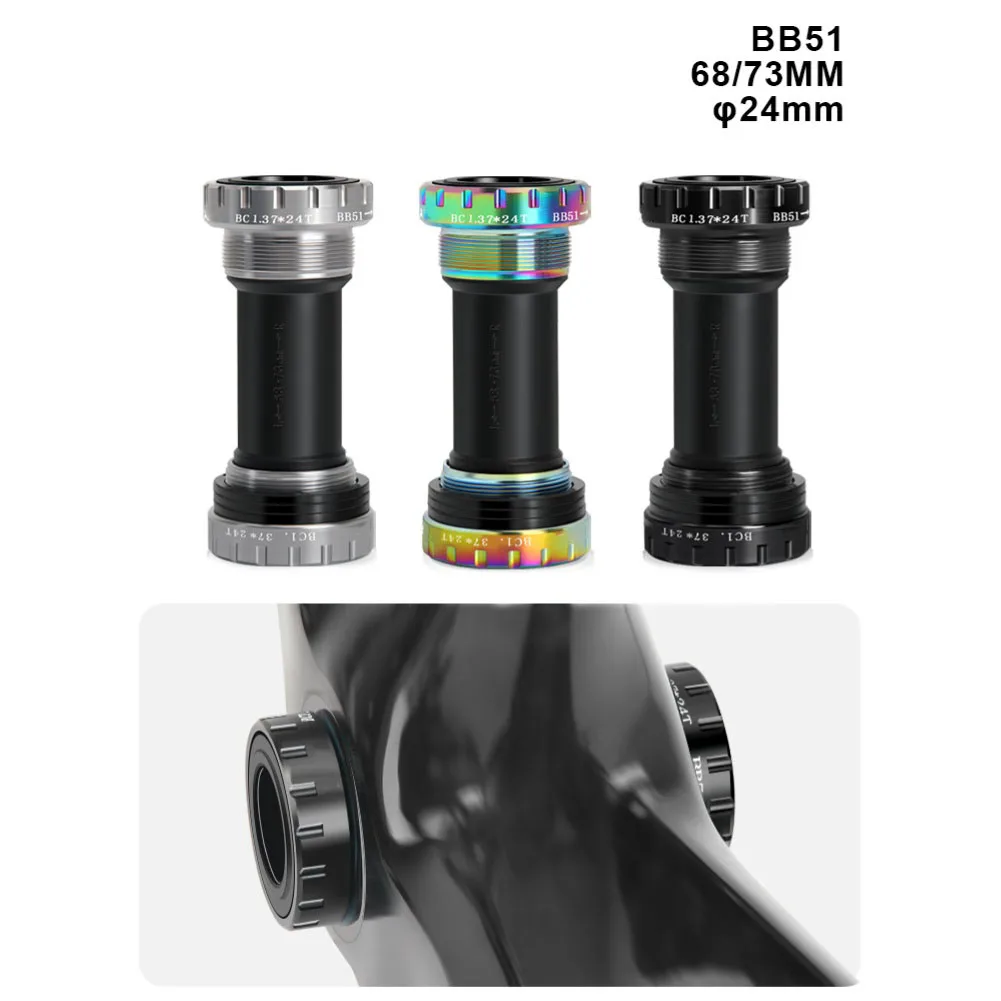 English Thread Bike Bottom Bracket For Cycling Maintenance Smooth Power Transfer Sleek Modern Design For 68-73mm Shells