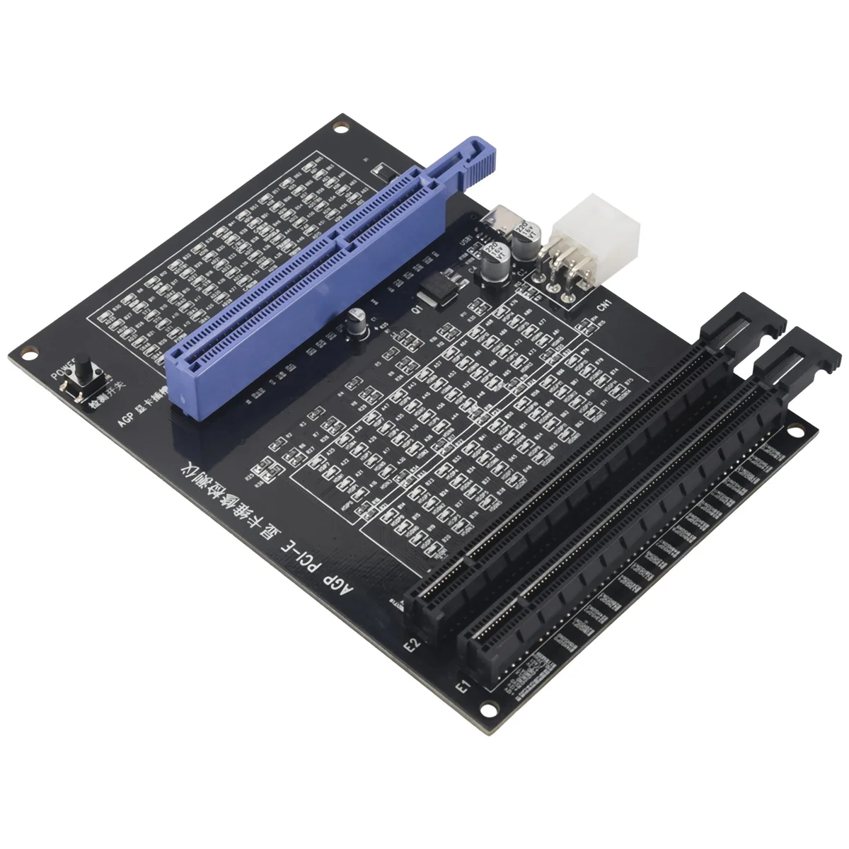 AGP PCI-E X16 Dwufunkcyjny tester gniazd Wyświetlacz Obraz Tester sprawdzania kart graficznych Narzędzie diagnostyczne karty graficznej