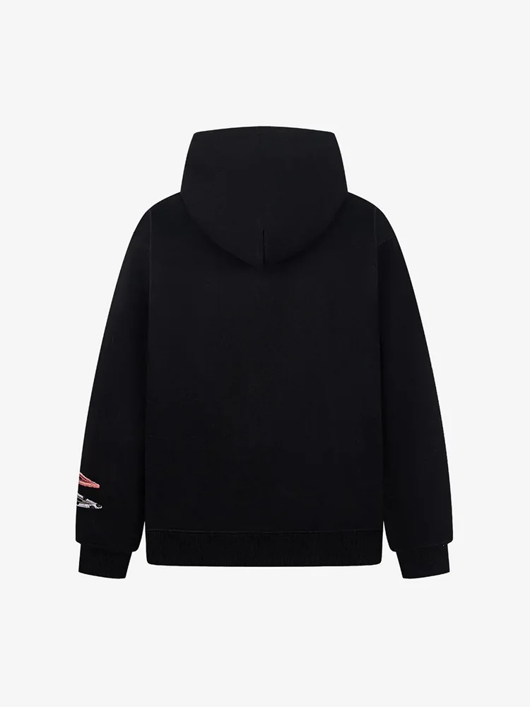 2026 Herbst Winter Damen Y2K Kawaii Oversized Zip-Up Hoodie mit 3D-Riesen-Haarspangen-Dekor und Polka Dots Kapuze, Grau, Lässiger Sweatshirt – Detail 9