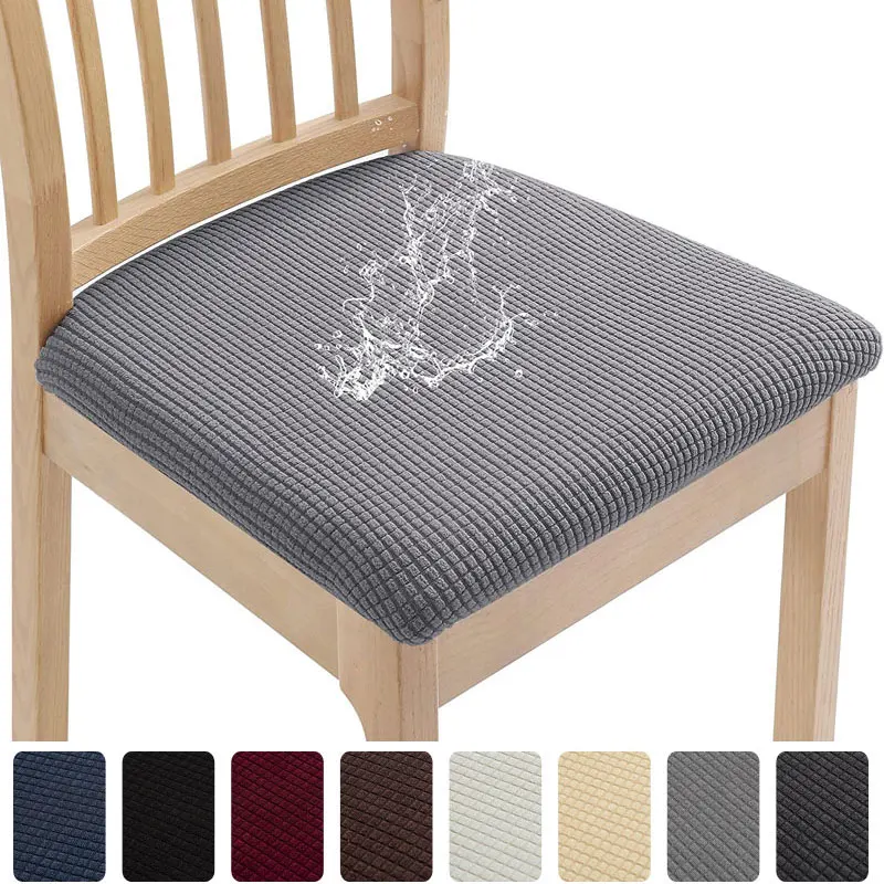 Housses de siège imperméables pour chaises de salle à manger, protecteur de siège de chaise lavable, housses de coussin, jacquard commandé, perfecemballages