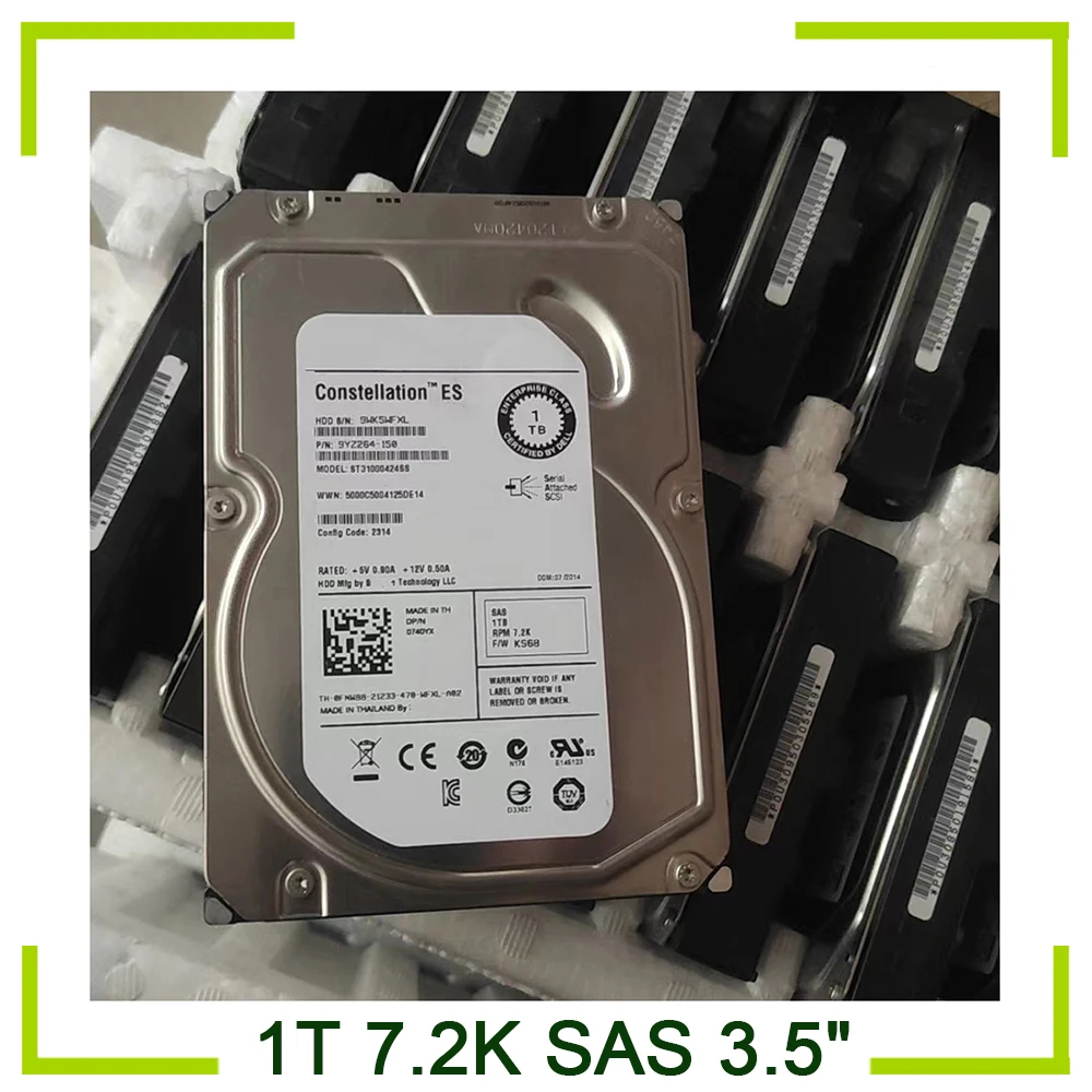 

HDD For Server Hard Disk RPM 6Gbps 1T 7.2K SAS 3.5" Hard Drive For ST31000424SS