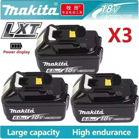 original Makita battery, 18V 6.0Ah rechargeable battery, replacing Makita BL1830BL1840BL1850BL1860B, power tool battery