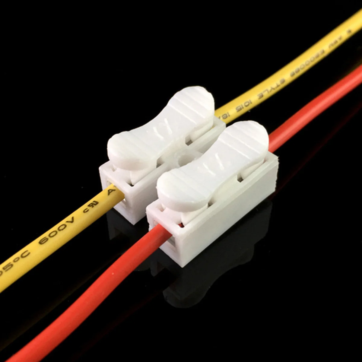 

3pcs 2-Way Wire Connector Terminal Block 1.5Mm² 2.5Mm² Spring Steel Core Flame-Resistant Electrical Connectors For Power Cable
