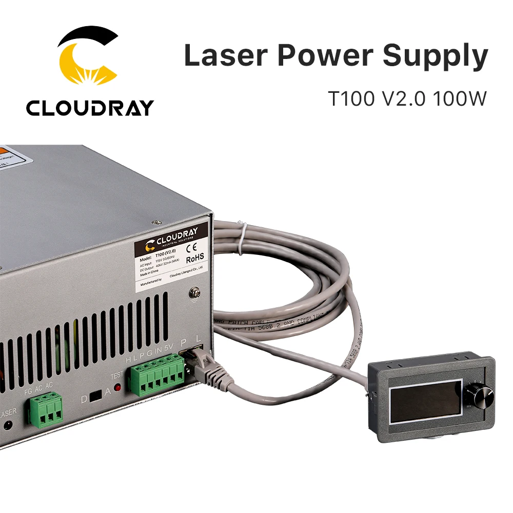 Cloudray 80W-100W CO2 Laser Netzteil Quelle für CO2 Laser Gravur Schneiden Maschine LY-T 100 T / W Plus Serie Lange Garantie