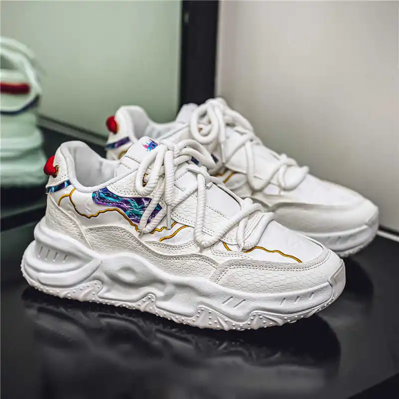 

Мужские роскошные кроссовки на толстой подошве, теннисные бабушкины туфли, мужские черные спортивные кроссовки Deporte Workout Promo, универсальные бренды