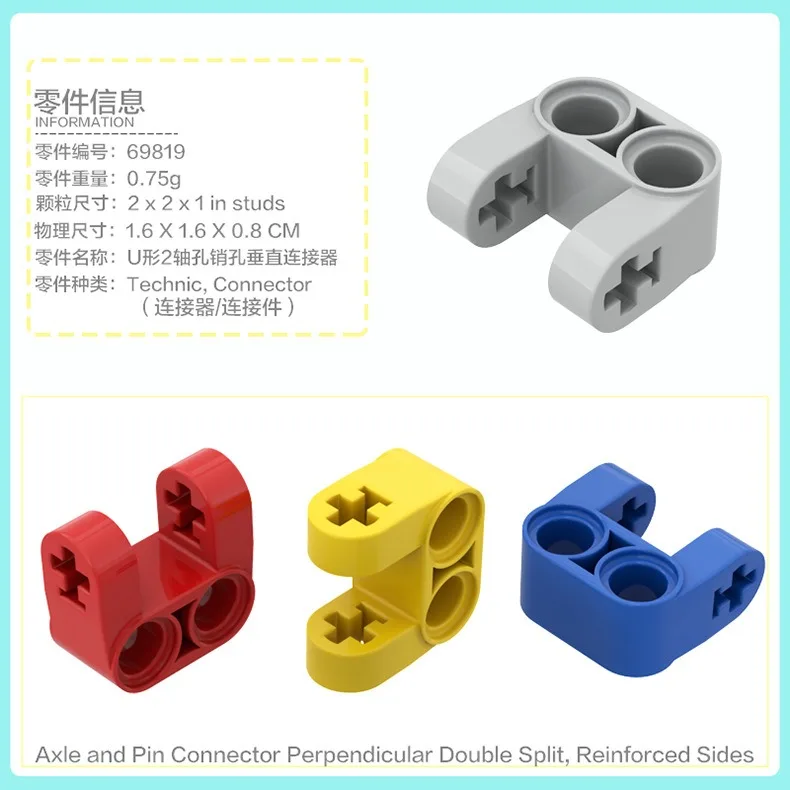 50g Technische MOC Onderdelen Kruisas Pin Connector 2393 6536 6538c 10197 10288 15461 18948 22961 26287 27940 Auto Model Kits Speelgoed