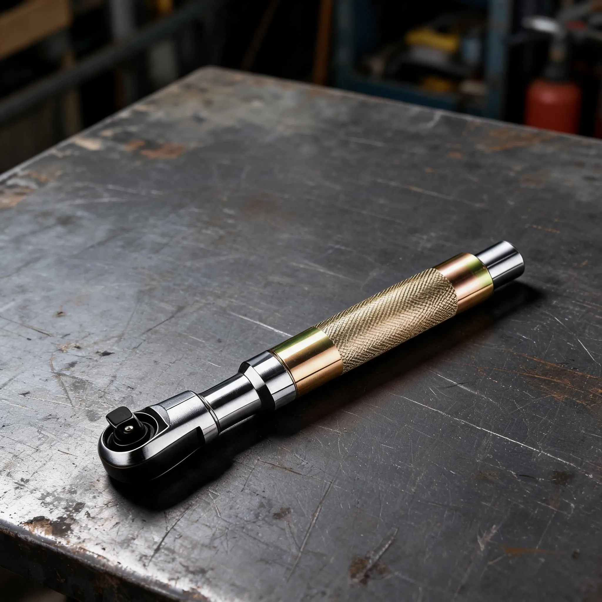 1/2 Inch Drive 12 Inch Adjustable Ratchet Wrench 72 Teeth Gold Finish Chrome Vanadium Steel for Mechanical Repairs