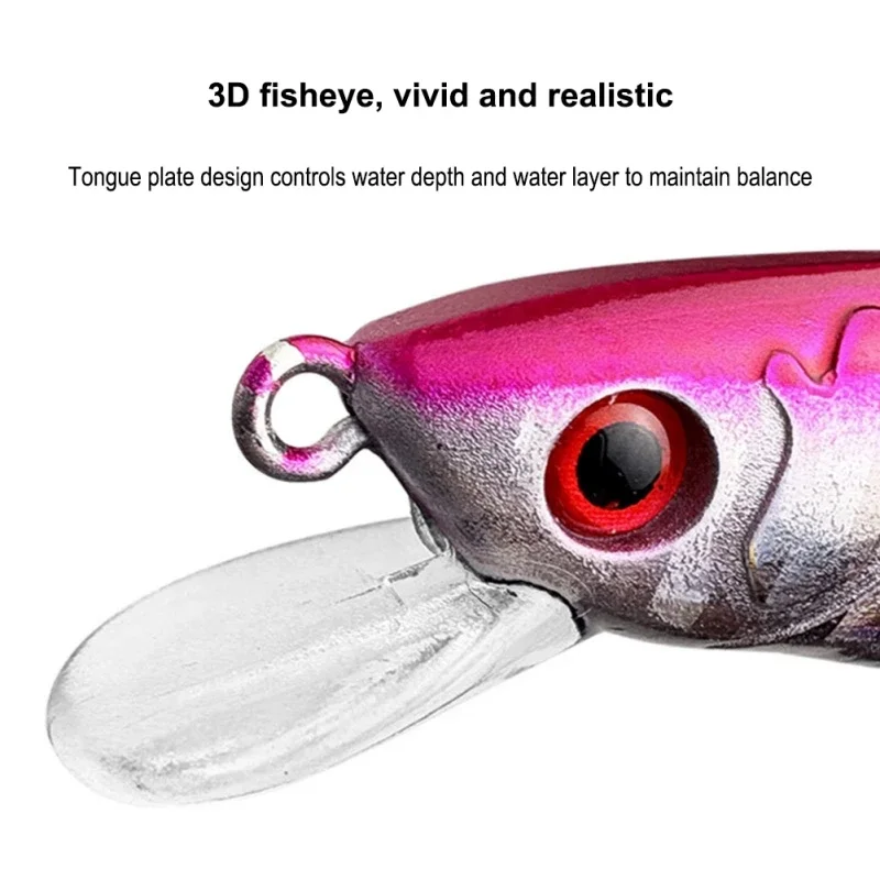 Fishing Lures Long-Distance Casting Surface Laced With Ring Beads Gold-Stamped Minnow Bait