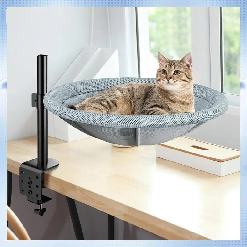 

Настольная кровать AD-Cat 60. ° Вращающийся и регулируемый по высоте гамак для кошек, прочная кровать для кошек для стола со съемным моющимся чехлом