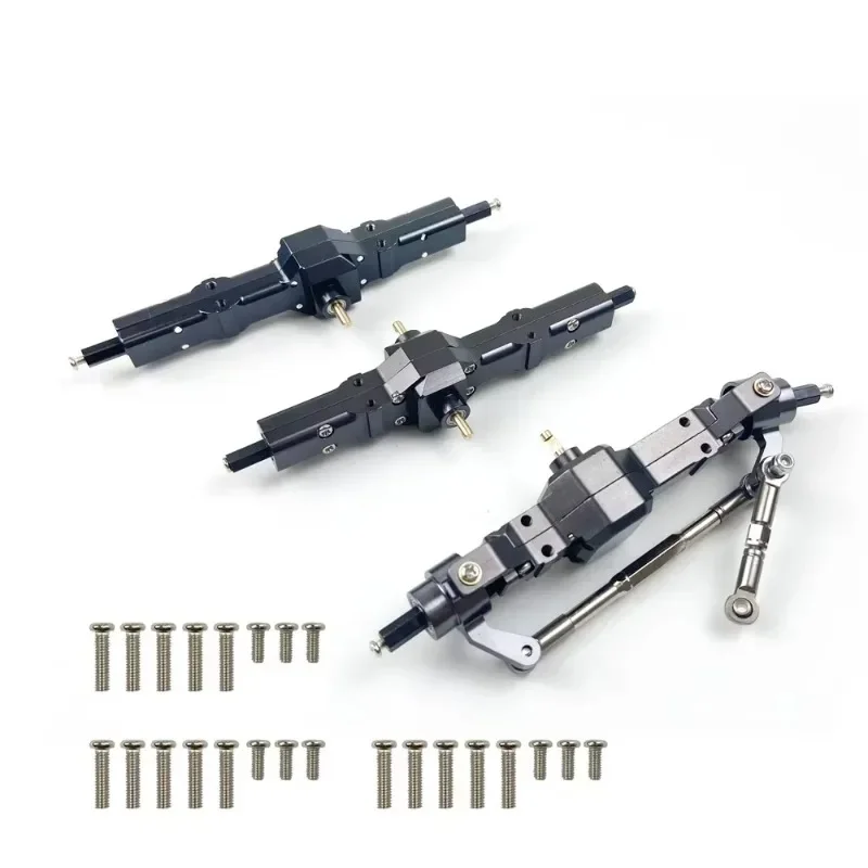 Metalowe przednie / tylne mosty z przekładnią do samochodów RC WPL C14 C24 B14 B24 B16 B36 1/16, części do samochodów RC typu truck i rock crawler.