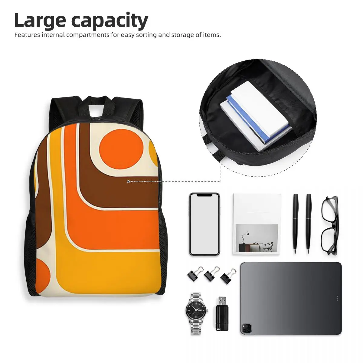 حقيبة ظهر مدرسية بتصميم هندسي عتيق مكونة من 62 حقيبة ظهر مدرسية للمشي لمسافات طويلة والسفر حقيبة نهارية للأولاد والبنات حقيبة كتب عصرية حقائب كتف