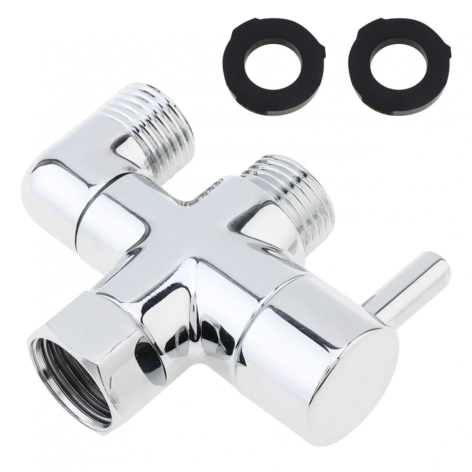 G1/2in 3 Way Brass Diverter Valve Adapter Converter For Showers Head Three-way Water Distribution Valve Household Bathroom Parts