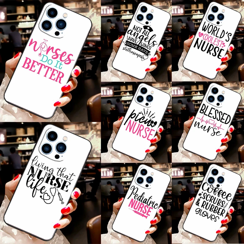 

NURSING NURSE INSPIRED MEDIC Case For iPhone 16 Pro 15 Pro 11 14 13 Pro Max 12 Mini XR 16 15 Plus 16e Back Cover Coque