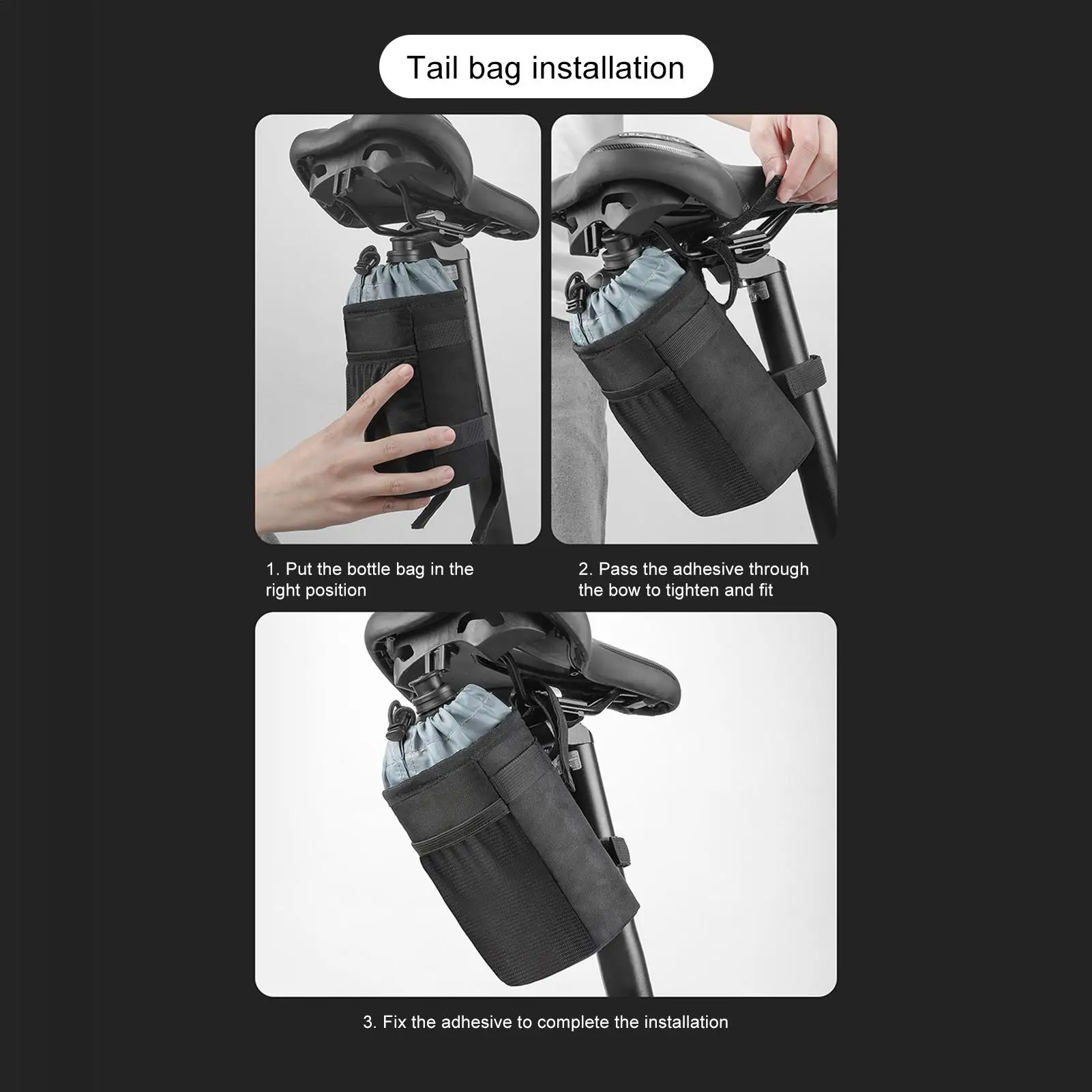 

Велосипедный держатель для воды, велосипедный держатель для бутылки с водой, сумка для детей и взрослых, регулируемый ремешок, зажим, сменный аксессуар, крепление для чашки