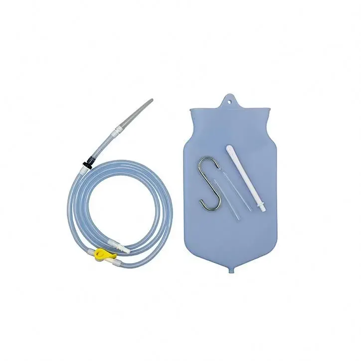 شحن سريع مجموعة حقيبة حقنة شرجية من السيليكون أو مجموعة حقيبة حقنة شرجية ، مجموعة حقنة شرجية محمولة الشركة المصنعة لجهاز ري القولون