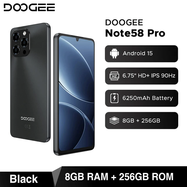 Global Version DOOGEE Note58 Pro Smartphone 6.75