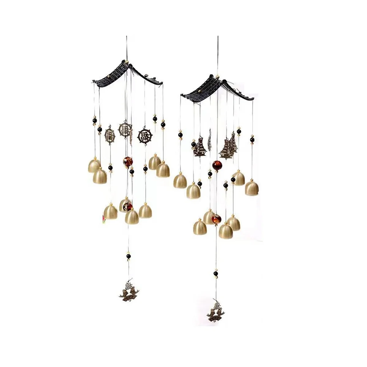 2Pcs Vintage Decor Hanging Metal Wind Chime Bell Windchimes Garden Hanging Wind Bell for Room Door Window