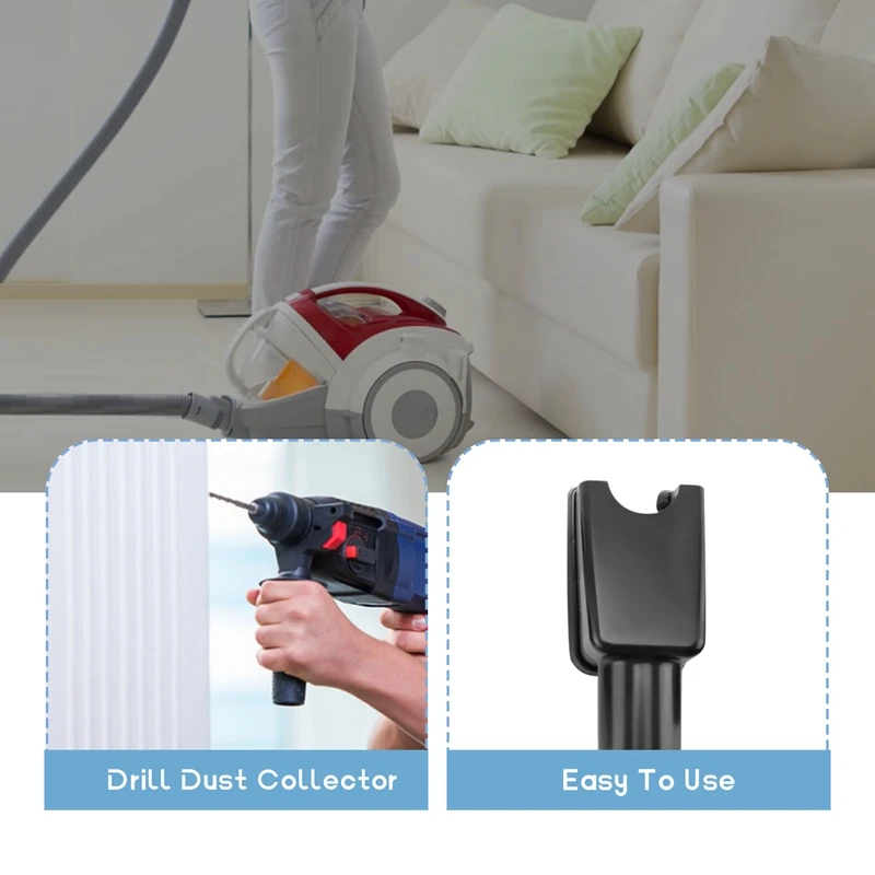 SEWS-2Pcs Hands-Free Dust Collector Universal Electric Drill Dust Vacuum Suction Collector Dustproof Device Power Tool