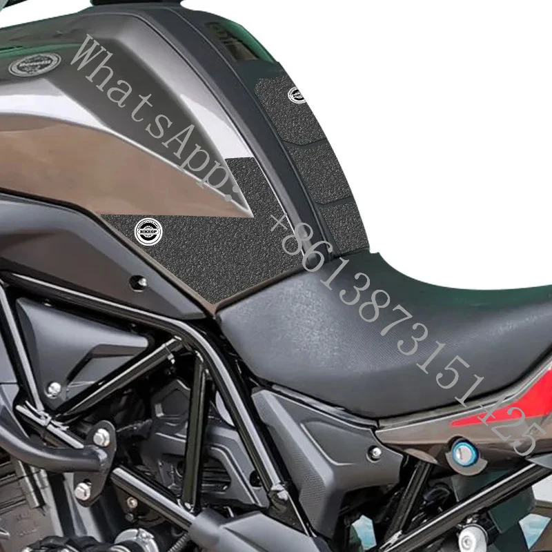 Suitable Benelli TRK502X TRK502 Motorcycle Pad Anti-Slip Fishbone Sticker Side Knee Grip Fuel Protector Decal