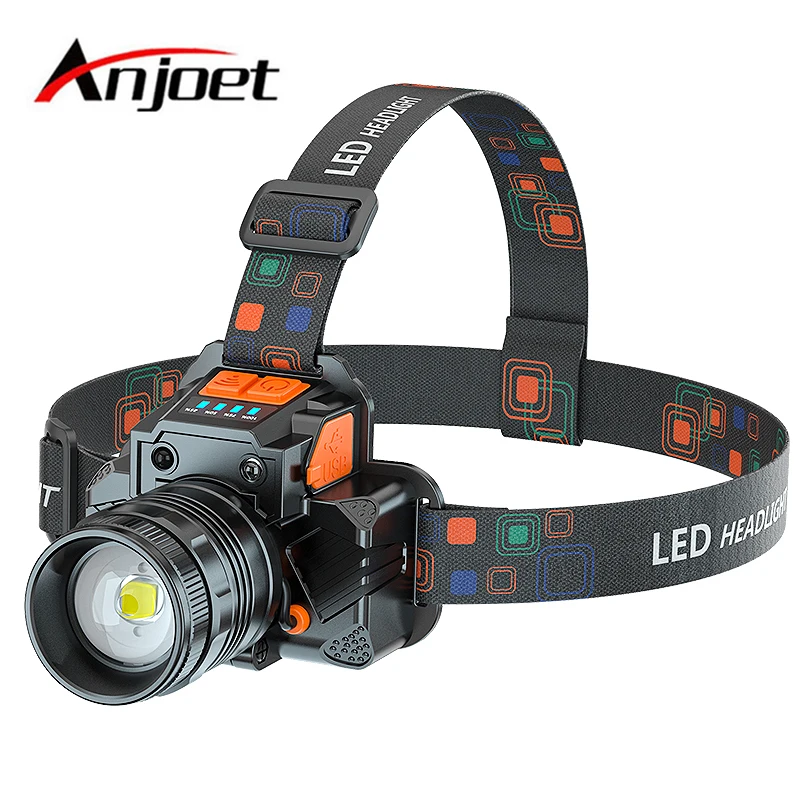 

Rechargeable Sensor LED Headlamp Zoom Fishing Headlamp Torch Outdoor Super Bright Headlamp Waterproof Camping Hunting Head Lamp