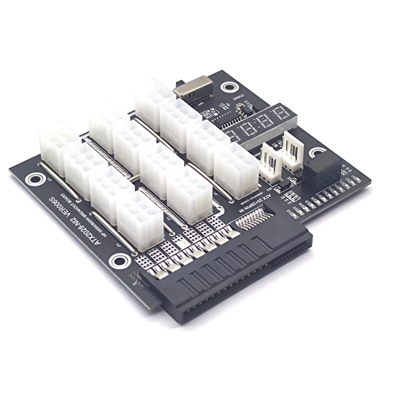 Mining Breakout Board 12 Port 6Pin Connector Power Module For HP 500W 800W 1400W 1600W PSU For GPU Graphics Card