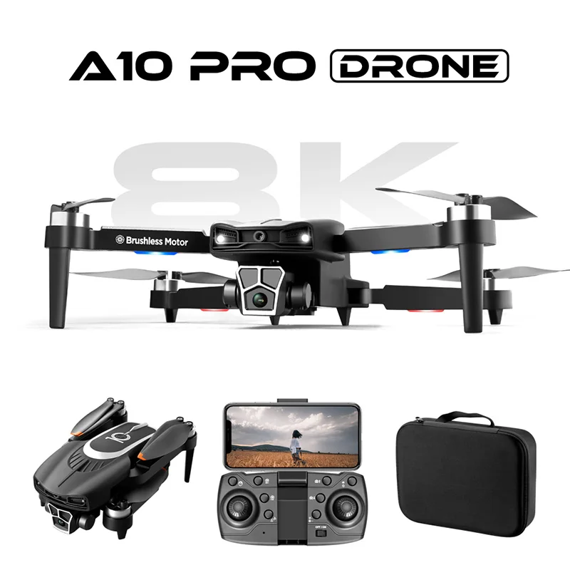 Xiaomi A10 Pro Mini Drone Profesional 8K HD Camera Fly 25Min Obstacle Avoidance Brushless Foldable Quadcopter Optical Flow 2024