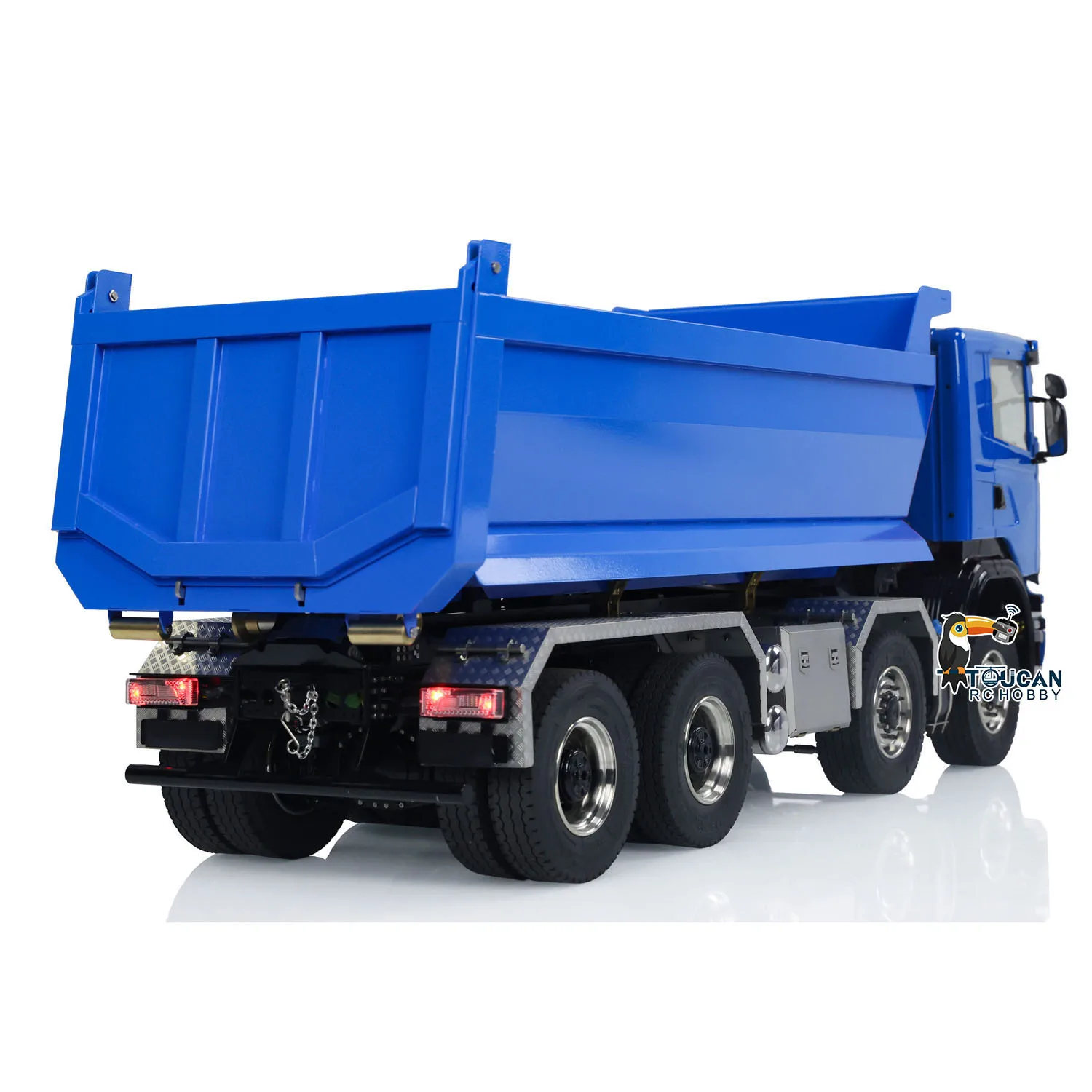 

1/14 RC Hydraulic Full Dump Truck 8x8 Roll on off Dumper Car Differential Lock Axles Painted Finished Tipper Machine Toy for Boy