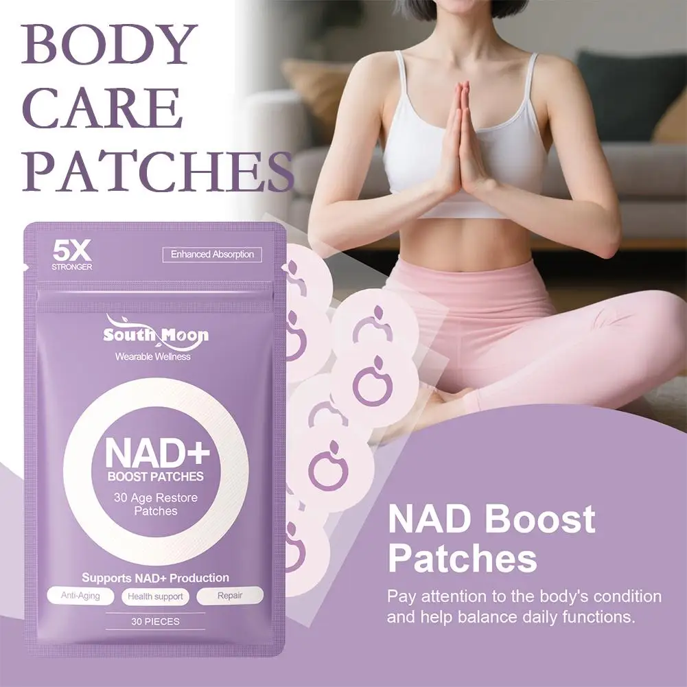 NAD+ Stronger Boost Body Care Patches 30Pcs Anti-Aging Skin Repair Deep Hydrating Nourishing Wellness Metabolic Support Sticker