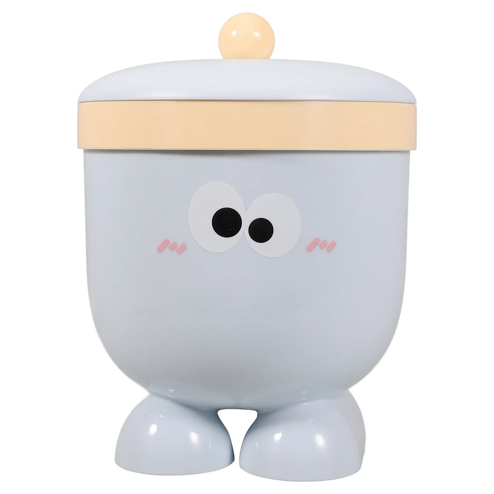 

Cute Cartoon Mini Trash Can With Lid Small Garbage Bin For Desk Office Desktop Compact Portable Waste Basket Kawaii Plastic