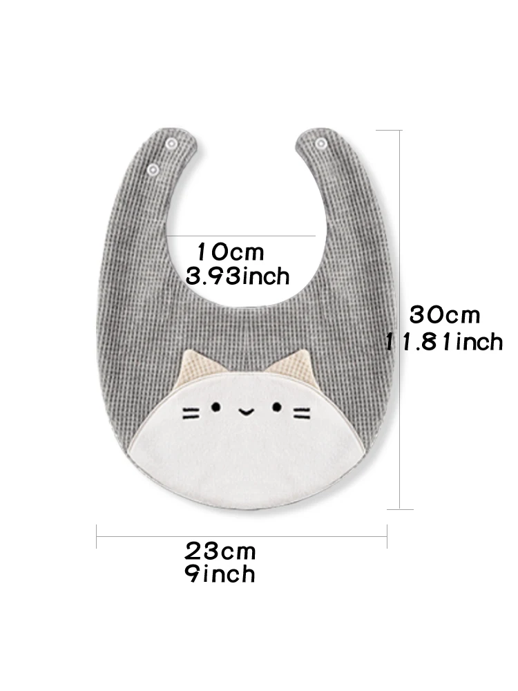 2pcs baby bib kitten teddy bear baby bib newborn mask bandage feeding saliva towel boy and girl Child Accessories