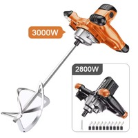 220V 3000W 2800W Industrial Cement Mixer 6 Speed Adjustable For Paint Putty Mortar And Plaster Mixing Machine