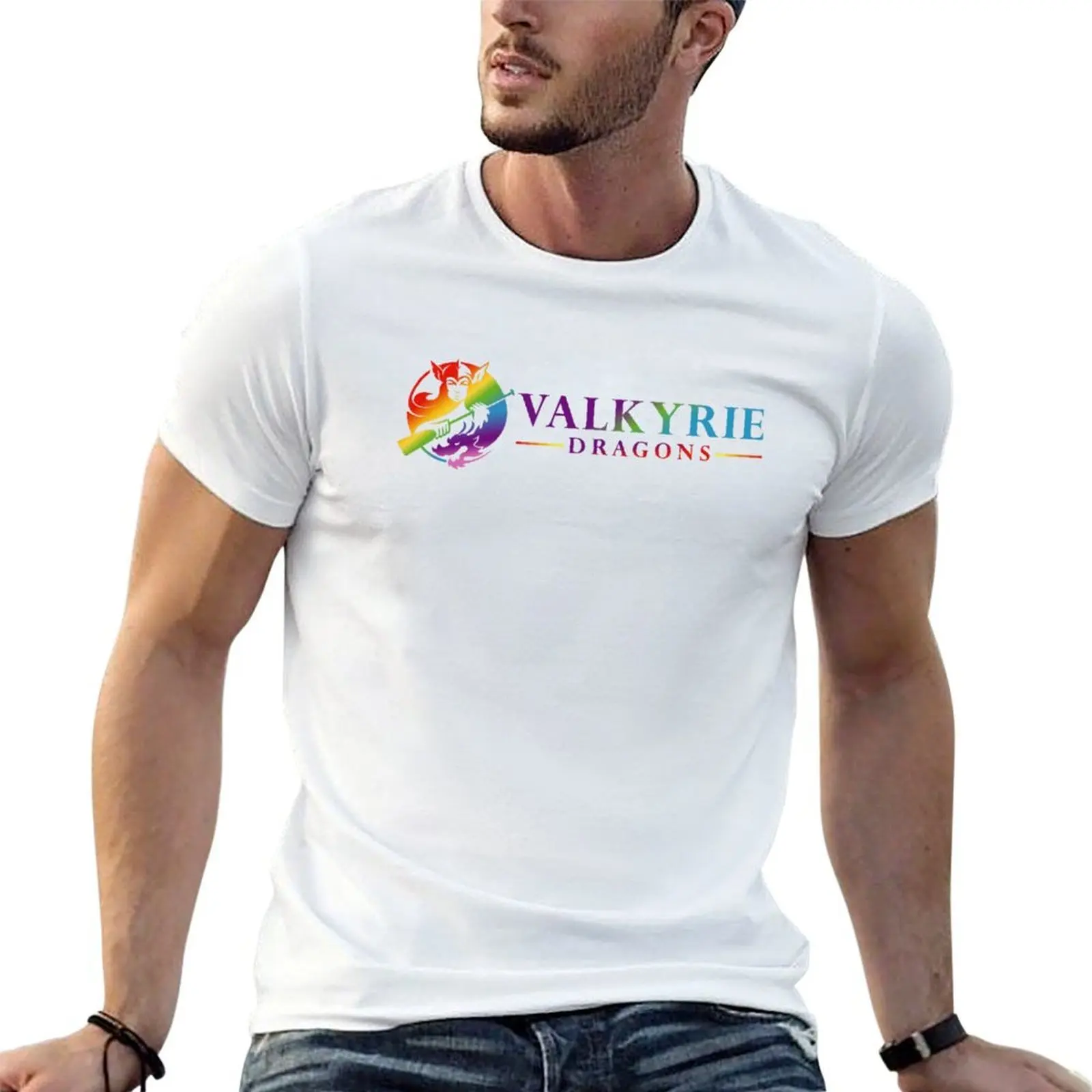 

Valkyrie Pride - Long Logo T-Shirt g man t shirts for men funny t shirts cotton T-Shirt