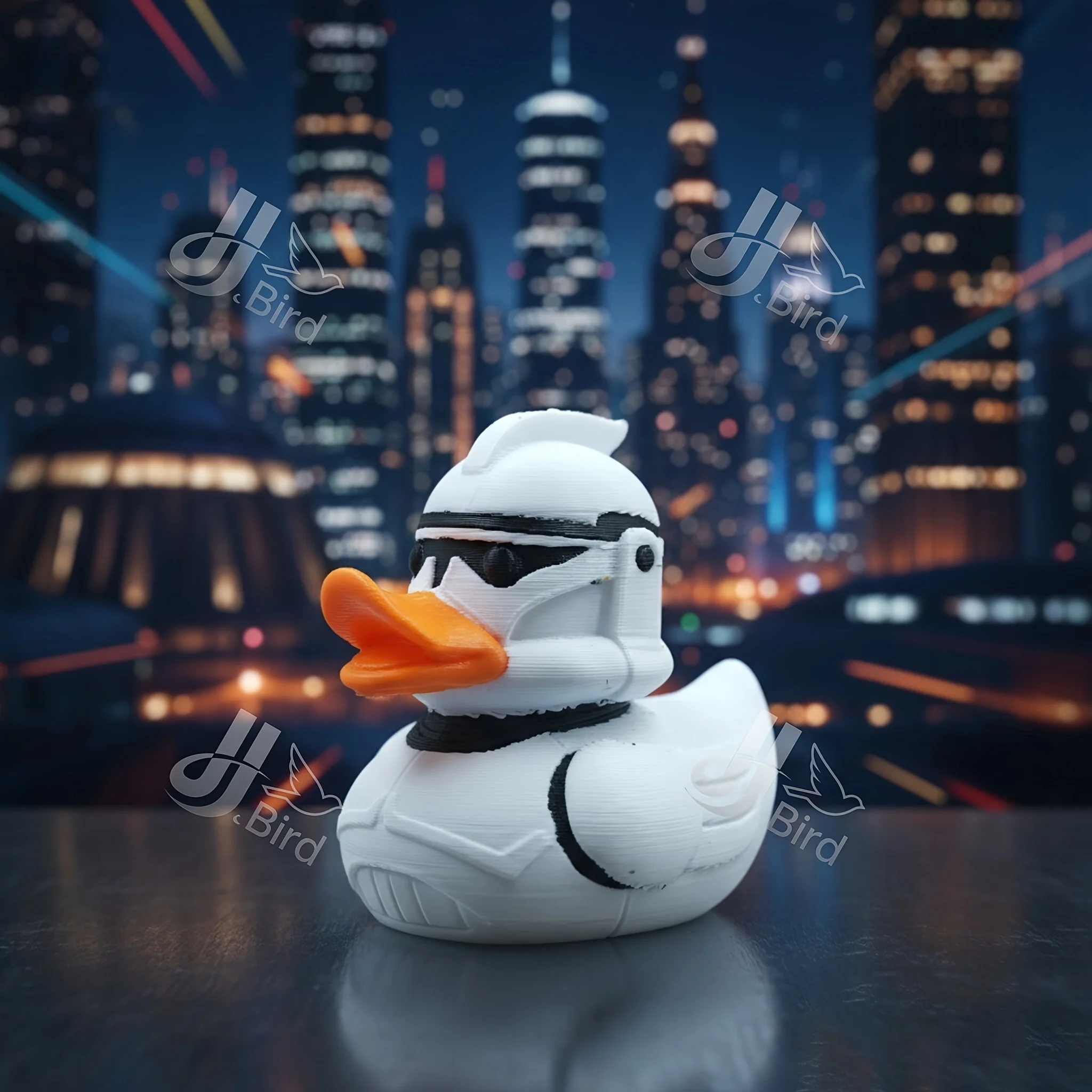 Un adorno de pato alienígena, ideal como regalo para los entusiastas de Star Wars, un regalo perfecto para las fiestas, adecuado para colocar en el escritorio.