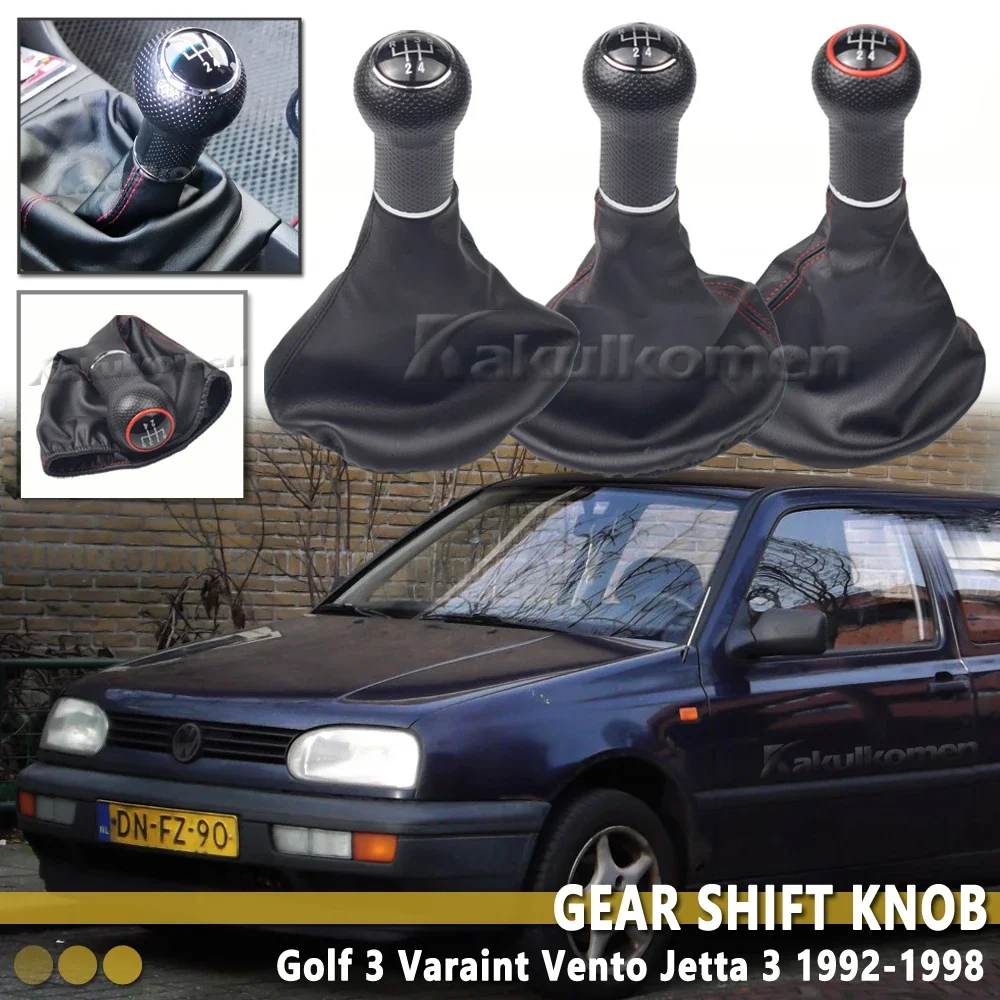 Manual 5 Speed Gear Shift Knob Lever HandBall Gaiter Boot For VW Golf 3 Varaint Vento Jetta 3 1992 1993 1994 1995 1996 1997 1998