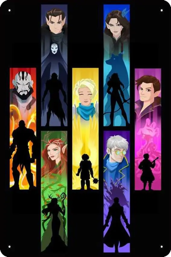 Critical Role: The Legend of Vox Machina Animated Special (2022) Movie Poster tin Metal Sign Retro Wall Decor for Home Cafes Off