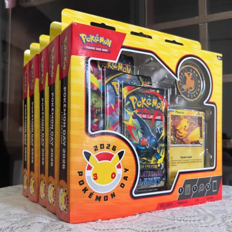 

New Hot Original Ptcg Pkm 30th Anniversary Serise Booster English Version Cards Game Collection Decoration Surprise Cards Gift