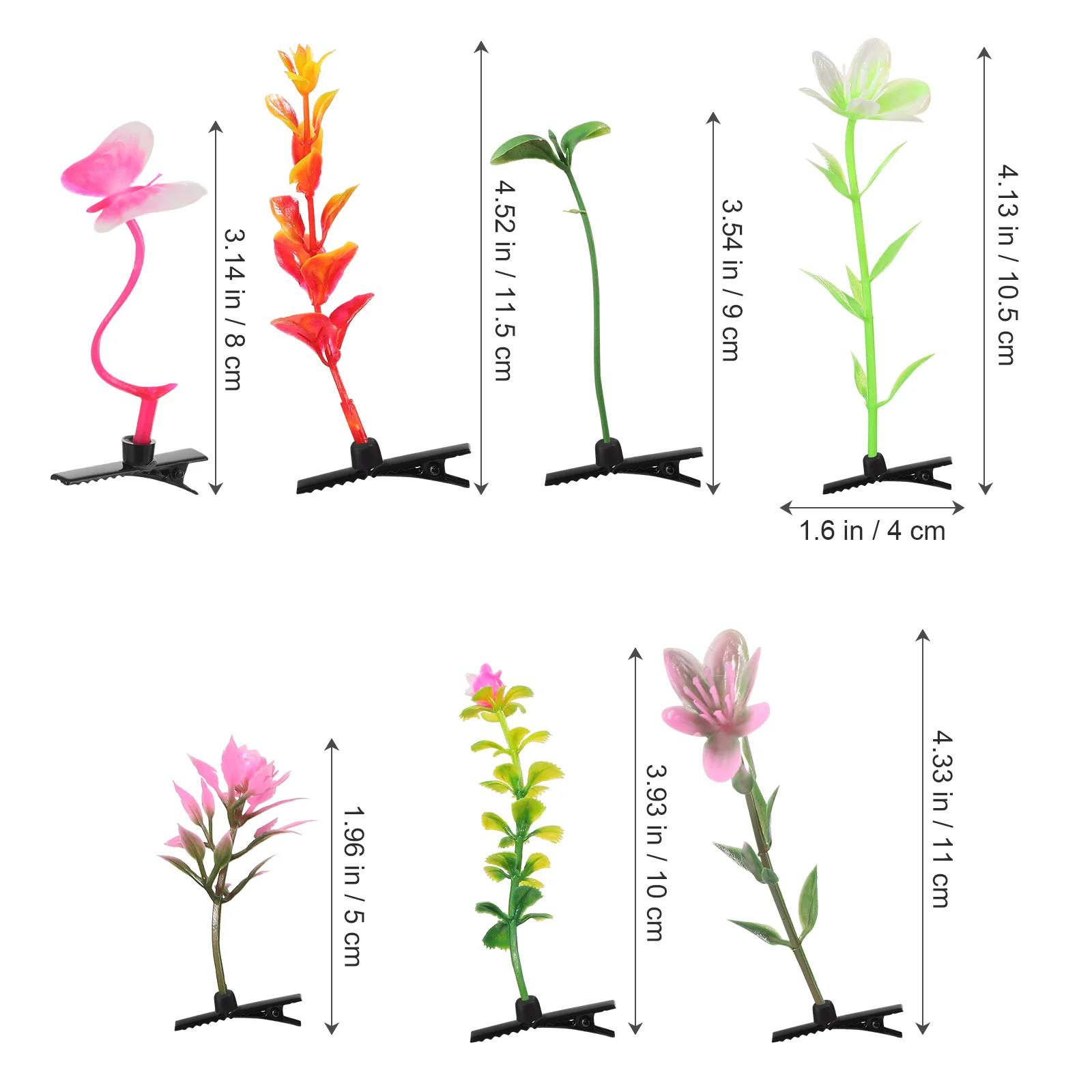 20 Pcs Hairpin Bean Sprouts Rave Clips Cute Accessories Plastic Kids Funny Plant Hairpins