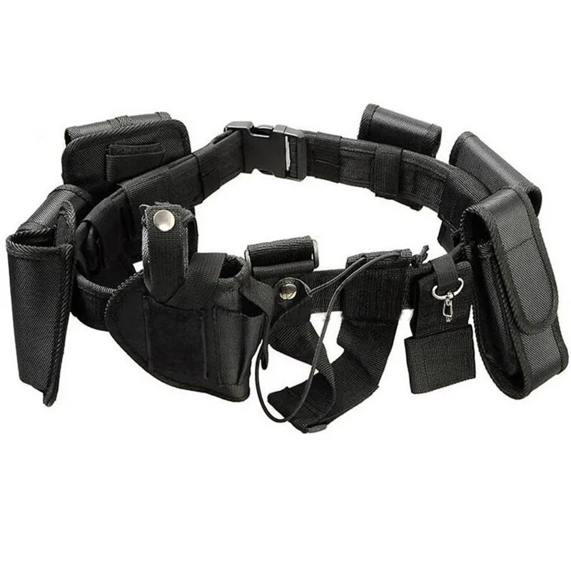 10 in 1 Set Military Multifunction Waist Belt Ourdoor Waistband Army CS Tactical Belt with Pouches Waist Support Holster Bag