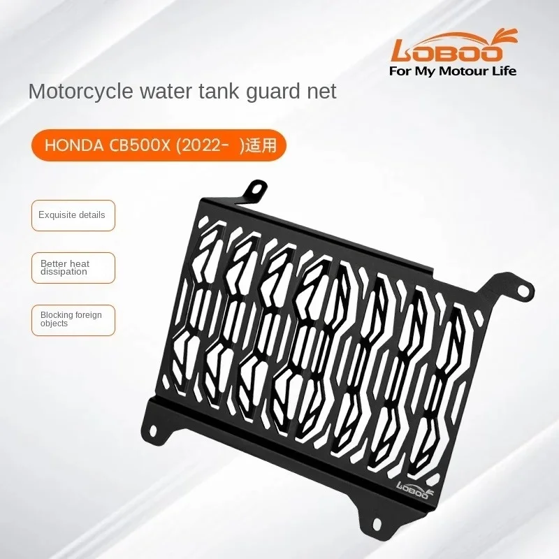 LOBOO Motorcycle Water Tank Radiator Protective Cover Grill Guard Grille Protector with Nuts Suitable for Honda CB500X CB400X