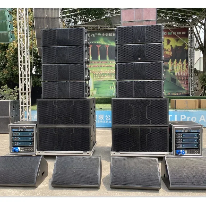 LA-2122P Active Line Array Dual 12-Zoll-Zwei-Wege-Line-Array, Soundausrüstung für den Innen- und Außenbereich, professionelles Audio-Soundsystem