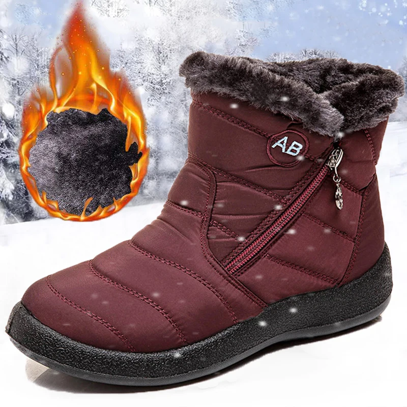 Stivali da neve Donna Scarpe taglie forti Scarpe da donna con plateau Nuove stivali alti da donna medi Stivali da donna invernali casual Botas Mujer