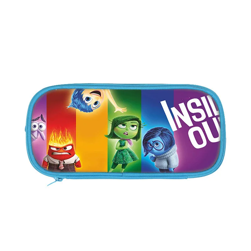 Disney-Inside Out Double-Deck Pen Case para Estudantes, Grande Capacidade Papelaria Storage Bag, Material Escolar e Lápis Sacos, 21 Estilos