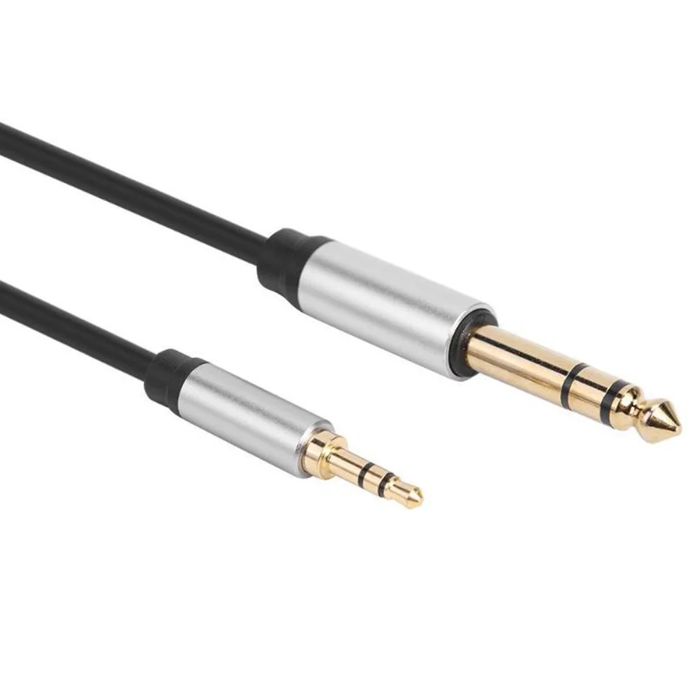 

1.5M 3.5 To 6.5Mm Male To Male Audio For Phone Computer Electric Guitar Pure Copper Core Gold Plated Connector Aluminum Alloy
